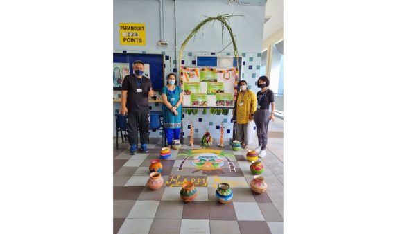 Setting Up of Booth for Pongal Celebrations